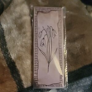 Floral Bookmark with Text Background